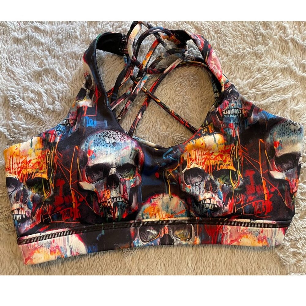 Constantly Varied Gear - "Death By Art" Butterfly Back Sports Bra (S)